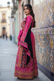 Pink Thoub Embroidered Palestinian Featuring Wide Sleeve