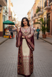 Dignified Embroidery Burgundy Thobe