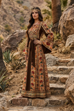 Rustic Elegance The Earthy Majesty Gully Embroidery In Brown Color