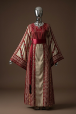 Load image into Gallery viewer, Traditional Heavy Embroidered Beige Thobe Luxury Quality
