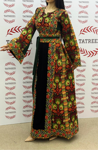 Green Embroidery Traditional luxurious touch Thoub