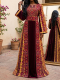 Maroon Thoub Al Malak Golden Embroidery