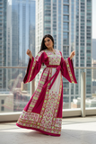 Pink Embroidered Palestinian Thobe Reversible Belt