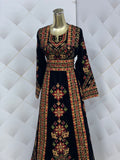 Golden Embroidery Velvet Embroidery Palestinian Fellahi Thobe