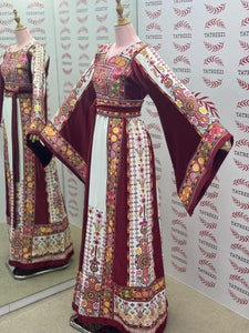 Stunning Embroidery Traditional Embroidered Palestinian Fellahi Thobe