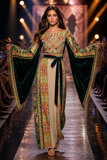 The Winged Metallic with Green Accents Thobe