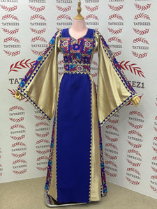 Blue Simple Elegant Embroidered Dress