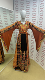 Bronze Glow Satin Bell Sleeve Thoub