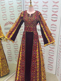 Maroon Silk Velvet Luxurious Golden Kasab Embroidery