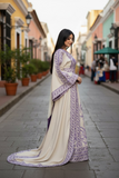 Absolutely Stunning Embroidered Palestinian Fellahi Thobe With Matching Headpiece & overskirt
