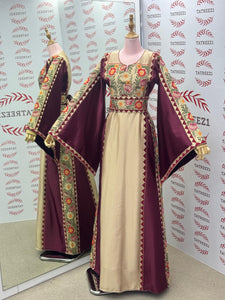 Beige A Simple Elegant Embroidered Dress