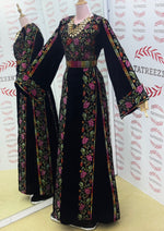 Load image into Gallery viewer, Black Velvet Bloom Stunning Thoub
