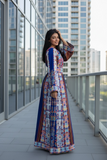 Majdalway Blue Embroidered Palestinian Fellahi Thobe