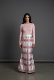 Pre-Order Customized Luxury Long Fully Embroidered Maxi Skirt