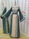 Eid collection Elegant Dress Embroidered Palestinian Thobe