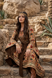Rustic Elegance The Earthy Majesty Gully Embroidery In Brown Color