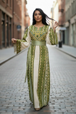 Green Embroidery Traditional Thobe