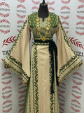 Palestinian Green Thobe Embroidery