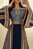 Majdalway Blue Embroidered Palestinian Fellahi Thobe