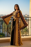 The Golden Embroidery Silk Fashion Dress