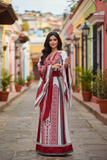 The Ruby Wrap Embroidered Palestinian Thobe with Matching headpiece