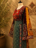 Green Ghabani Traditional Embroidered Thoub