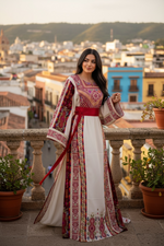 Load image into Gallery viewer, Beige Shade Kasab Malacca Thobe
