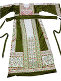 With Reversable Belt Green Astonishing Palstainen Embroidery Traditional Long Thoub With Matching Headpiece