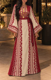 Palestinian Red Thobe Embroidery