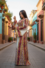 Load image into Gallery viewer, Sitt Al-Kul Thobe Embroidered Palestinian Fellahi
