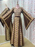 The Coffee Embroidered Palestinian Thobe