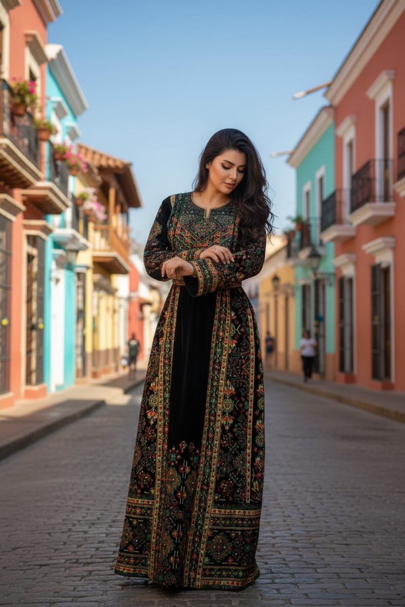 Green Velvet Stunning Thoub