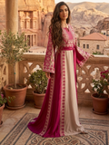 Pink Embroidery Silk Fashion Dress