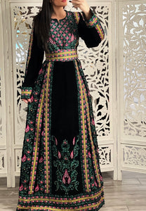 Palstainen Traditional ￼Embroidery Long Thoub Maxi