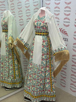 Load image into Gallery viewer, The Saffron Bloom Thobe Paired with the Matching Heritage Shawl
