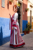 The Ruby Wrap Embroidered Palestinian Thobe with Matching headpiece