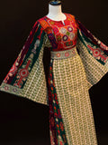 Green Ghabani Traditional Embroidered Thoub