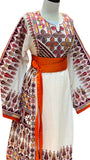 Stunning Etameen Beige Shade Embroidered Palestinian Fellahi Thobe