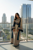 thoub Embroidered Palestinian Fellahi Thobe With Belt