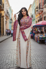 Charger l'image dans la galerie, Elegant Embroidered Palestinian Fellahi Thobe
