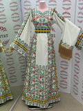 The Saffron Bloom Thobe Paired with the Matching Heritage Shawl