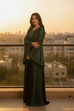 The Green Embroidery Silk Fashion Dress