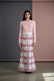 Pre-Order Customized Luxury Long Fully Embroidered Maxi Skirt
