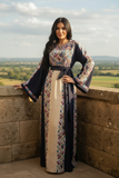 Eid collection Blooming Elegant Dress Embroidered Palestinian Thobe