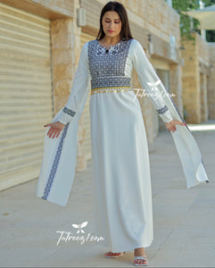 Gray Embroidery Simple Elegant Embroidered Dress