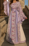 Purple Simply Elegant Thoub Embroidered Palestinian Dress