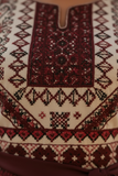 Dark Red  Embroidery Silk Fashion Dress