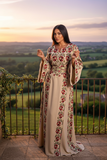Blooming Elegant Thoub Embroidered Palestinian Thobe