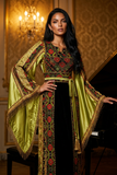 Pistachio The Winged Metallic with Black Accents Thoub