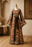 Rustic Elegance The Earthy Majesty Gully Embroidery In Brown Color